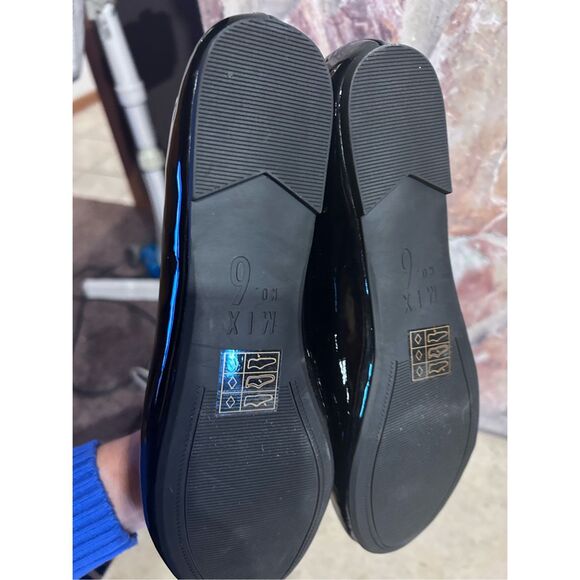 Mix No. 6 Dayley1 Faux Patent Leather Black Ballet Flats Size 8 - Picture 8 of 10